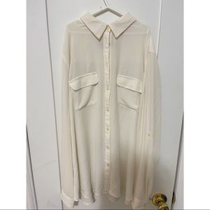 LOFT white button down shirts